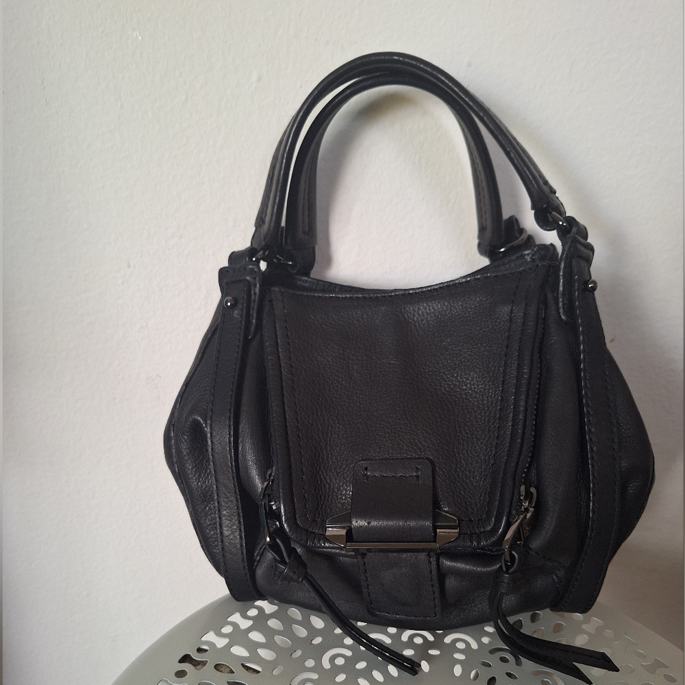 Small Black Genuine Leather Kooba "Jonnie" Handbag
